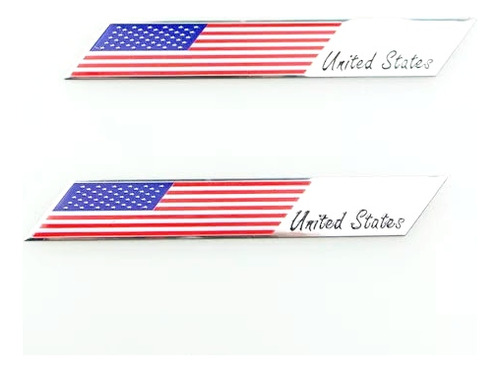 Par Emblemas Insignias Estados Unidos United States Bandera