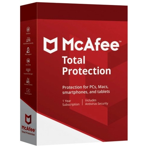 Antivírus Mcafee Proteção Total E Prem+safe, 10 Disp. 1 Ano