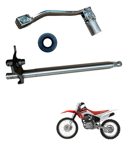 Eixo Cambio Marcha + Pedal + Retentor Crf 230 2007 A 2020