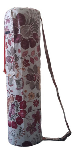 Bolso Porta Mat Yoga - Diseños Flores En Telas Recicladas