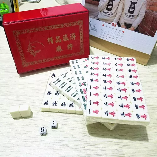 Peças de melamina numeradas em chinês Mahjong GG 144 Azulejos de 3