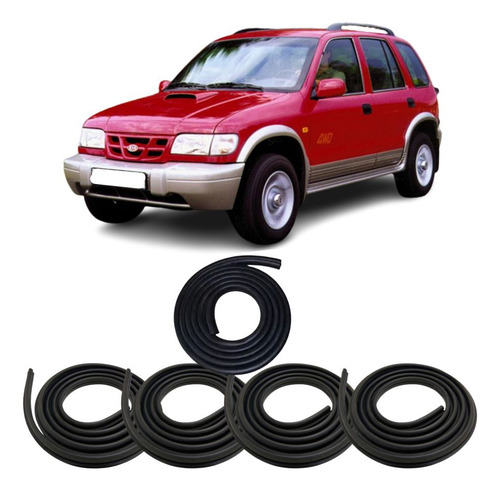 Kit Borrachas Portas E Porta Malas Kia Sportage Ate 2003 4p: