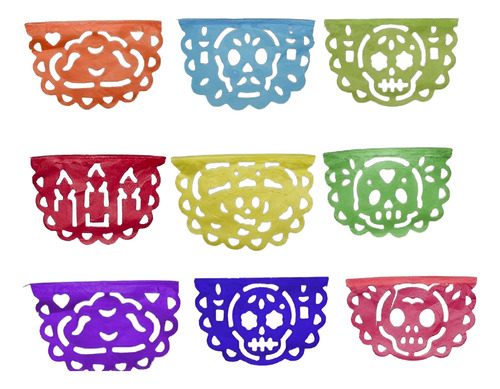 Banderines Artemex Muertos Papel 10 Pcs 2 Metros