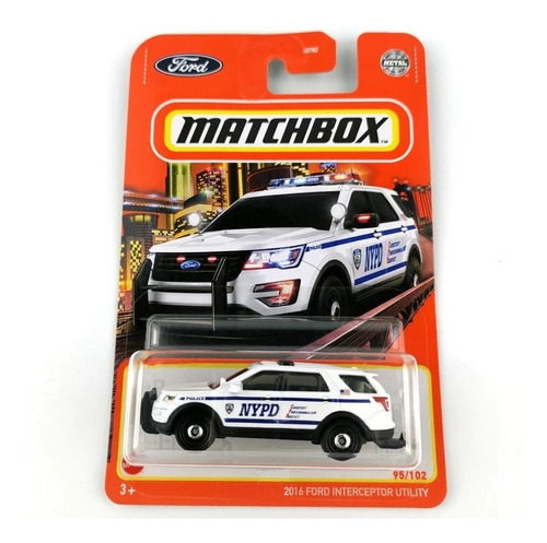 Camioneta Ford Interceptor Utility Matchbox Mbx Policia