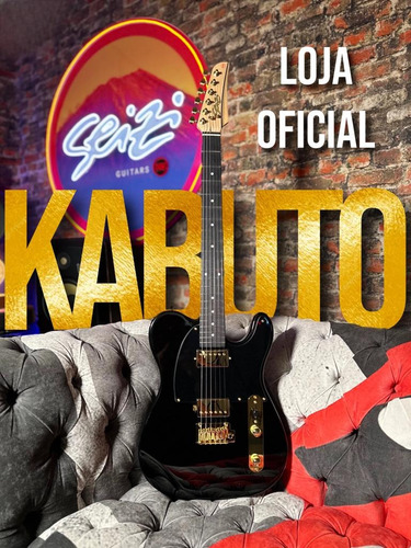 Guitarra Seizi Katana Kabuto Tl - Black Gold Material do diapasão Amaranto Orientação da mão Destro