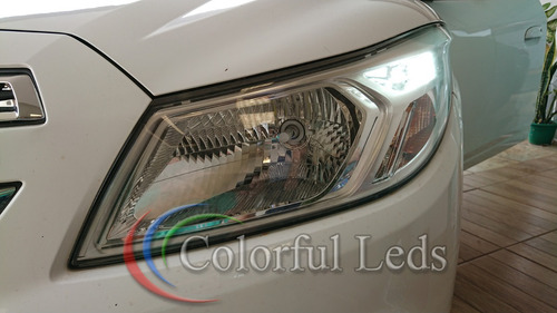 Kit Lâmpadas Led Onix Prisma Farolete Pingo Teto Placa Ré
