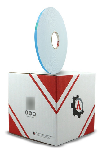 Caja De Cinta Doble Cara Espuma Blanca 3.1mm X 12mm X 22.9m Color Blanco Caja Bitape 4203b12