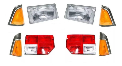 Kit Ópticas + Faros + Giros Fiat 128 Super Europa