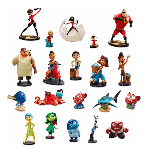 Mega Play Set Figuras Pixar Luca Increíbles Dory X 20 Disney