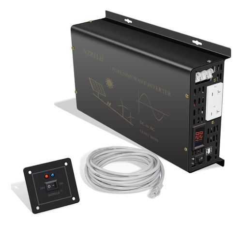 Wzrelb Inversor De Corriente De Onda Sinusoidal Pura De 3000