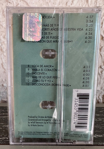 Marta Sanchez - Desconocida Cassette Nuevo Sellado