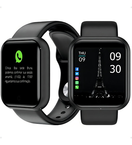 Relógio Smartwatch Android Ios Inteligente D20 Bluetooth Caixa Preto