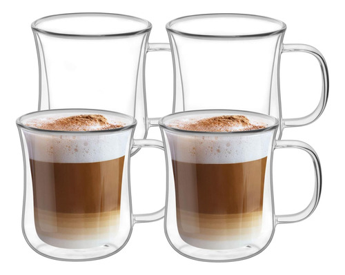 Comsaf Double Walled Glass Coffee Mugs (8oz/250ml), Therm...