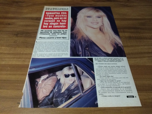 (f036) Samantha Fox * Clipping Revista 1 Pg