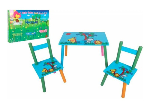 Set De Mesa Con Sillas Infantil Con Diseño