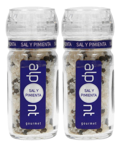 2 Pack Sal Y Pimienta Alpont 70 Grs