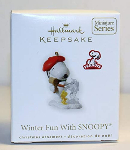 Winter Fun Con Snoopy # 13 en Serie 2010 sello Miniatura Orn
