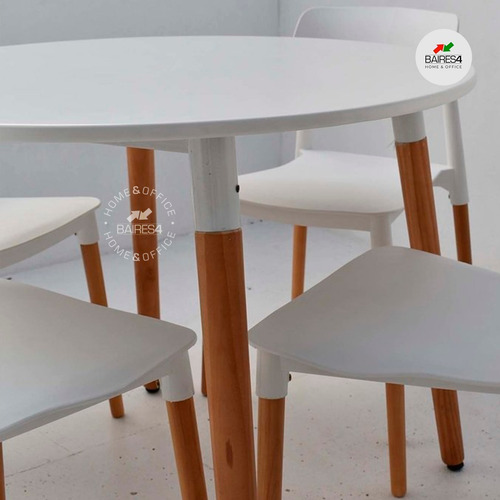 Imagen 3 de 9 de Juego De Comedor Mesa 90 Cm + 4 Sillas Milán