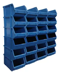 Comprar Kit Com 24 Gaveteiros Plástico Organizador Bin Nº 6 - Azul no Mercado Livre