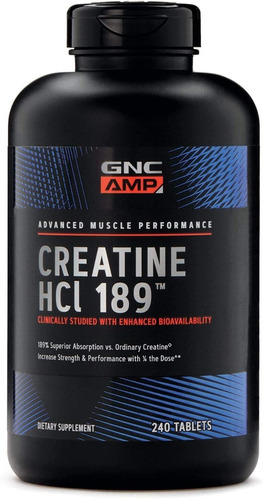 Gnc Amp Creatina Hcl 189 Formula Avanzada 240 Cap