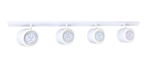 Aplique Riel Barral 1 Metro 4 Luces Ar111 Led 12w Spot Móvil