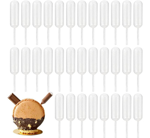 200 Pipetas De Plástico De 4 Ml Para Cupcakes Cuentagotas