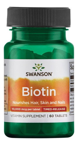 Swanson Biotin 10.000 Mcg 60 Tabletas