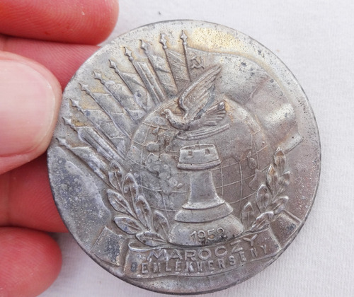 Antigua Medalla Ajedrez Maroczy Geza Urss Metal Deporte