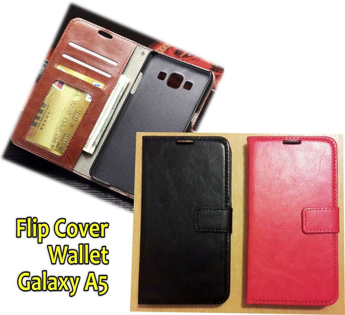 Flip Cover Wallet Samsung Galaxy A5 2016 (negro - Fucsia)