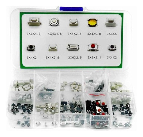 . 500 Piezas Push Button Boton 10 Modelos Smd Microswitch
