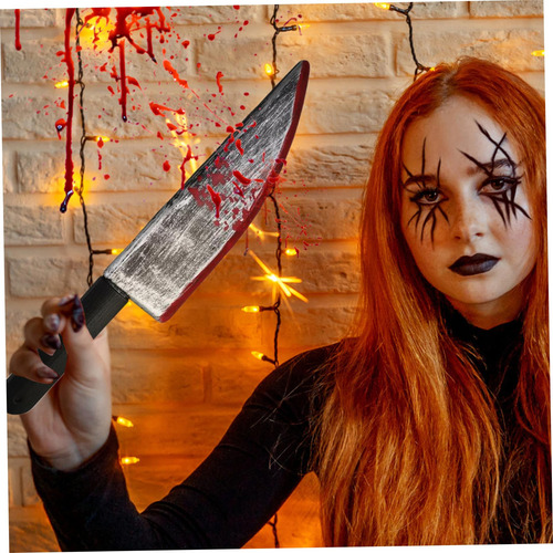 Cuchillo De Halloween 2pcs Cuchillo Falso Ensangrentado