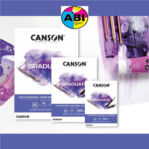 Block Canson Graduate Mix Media A3 200g 20h