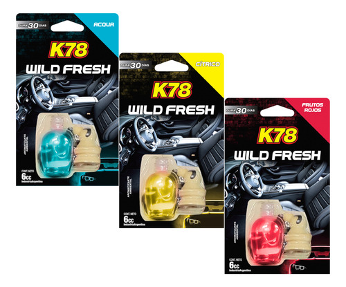 Pack X 3 Desodorante Aromatizante Difusor Wild Fresh K78.
