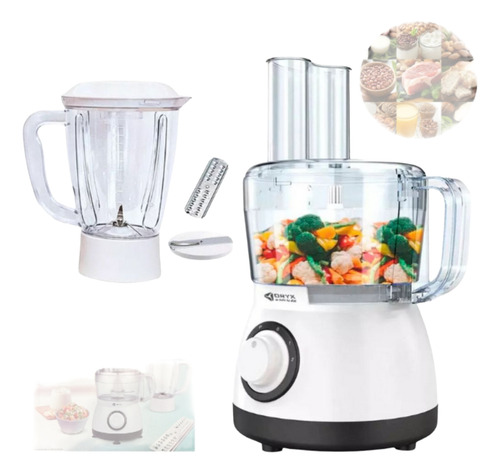 Multiprocesadora Y Licuadora 550w Hogar Cocina Picadora Blanco