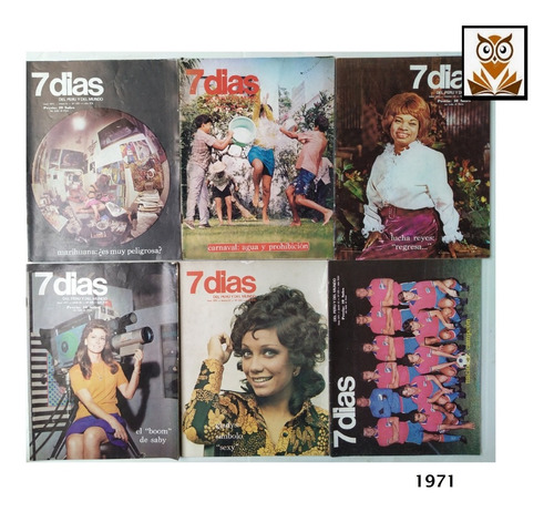 Revista 7 Días Del Perú Y Del Mundo  1971 Al 1976
