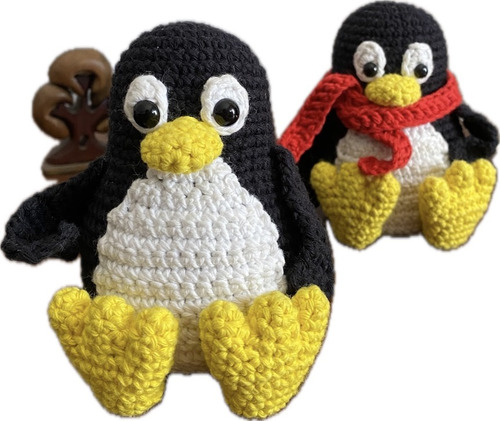 Tux Amigurumi Pinguino Linux Tejido A Crochet