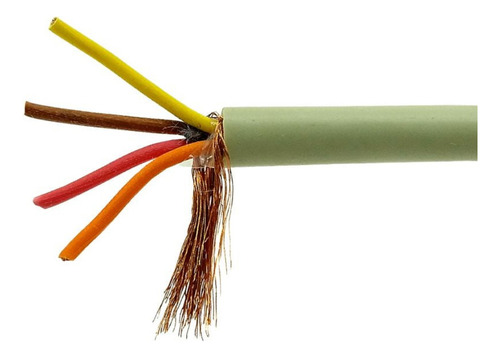 Cabo Manga 4x22 Awg Blindado Em Malha Bt 150 Metros