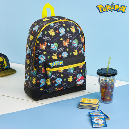 Mochila Escolar Pikachu Eevee Pokeball Para Niños Y Adolesce
