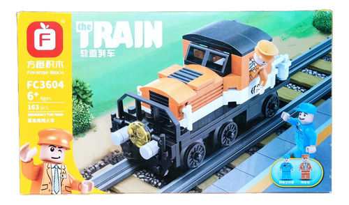Lego Tren Ferrocarril Foreign Block 163 Pcs + Personajes