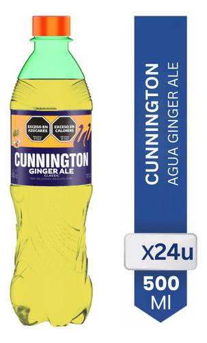 Agua Cunnington Ginger Ale Gaseosa Gin Tonic 500ml Pack X24
