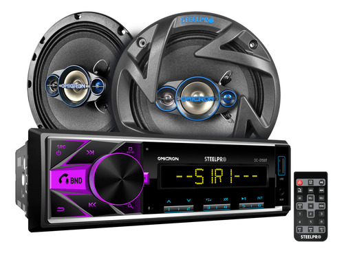 Kit Autoestereo Steelpro Bluetooth + Bocinas 6.5 Soundstream