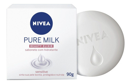 Sabonete Em Barra Pure Milk Sensitive 90g Nivea