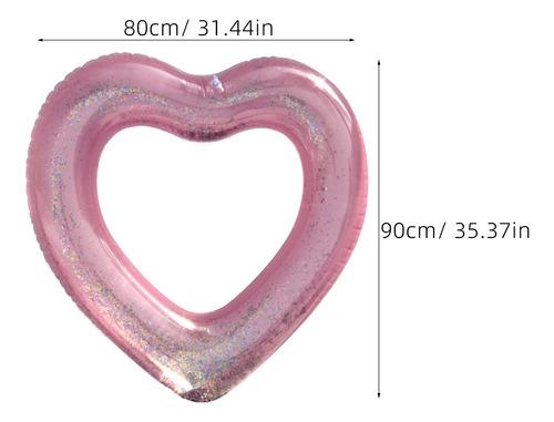 Anillos De Natación Inflables En Forma De Corazón, Flotador