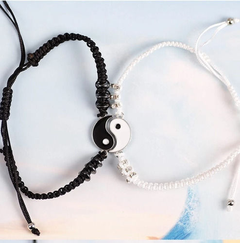 Imagen 5 de 8 de Pulsera Manilla Yin Yang Parejas Amor Y Conexion Tai Chi