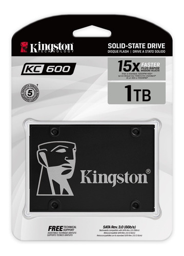 Unidad Sólida Ssd Kingston 1tb Kc600 Aes De 256 Bits