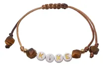 Comprar Pulsera Hombre | Nombre Kike | Cuarzo Marrón - Joyas Lucyana