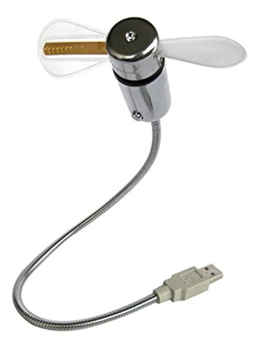 Mini Ventilador Usb Con Reloj Flexible Y Pantalla