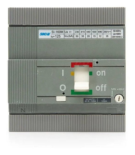 Imagen 2 de 8 de Interruptor Compacto Sica Tetrapolar Regulable 88/125a
