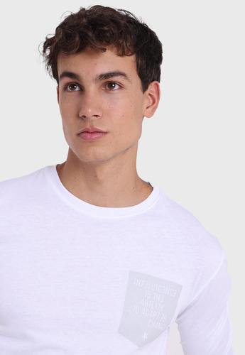 Imagen 3 de 5 de Polera Manga Larga Hombre Soviet Spo2733bl