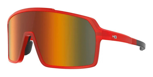 Óculos De Sol Hb Grinder Matte Dark Red Orange Chrome